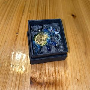 Special Glass Elephant Pendant